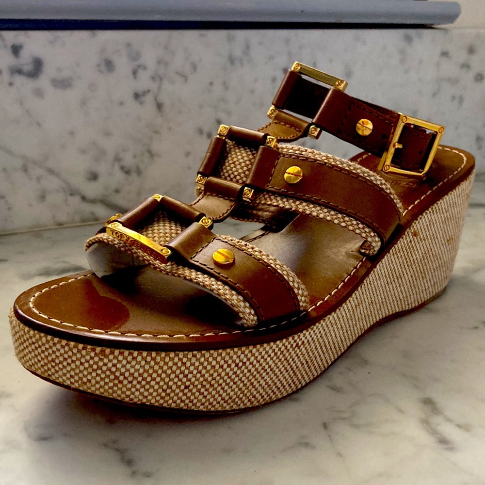 Tory Burch woven platform sandals